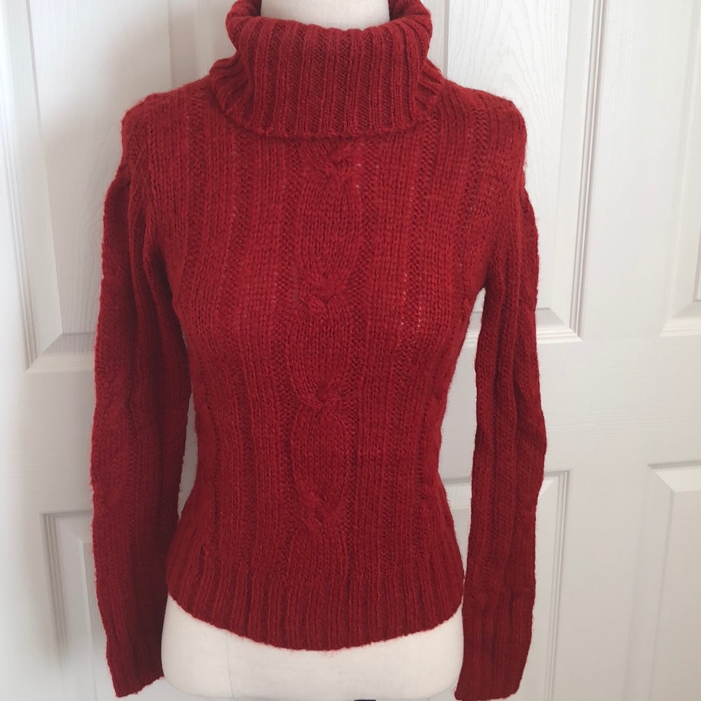 J.crew cable knit turtleneck sweater
